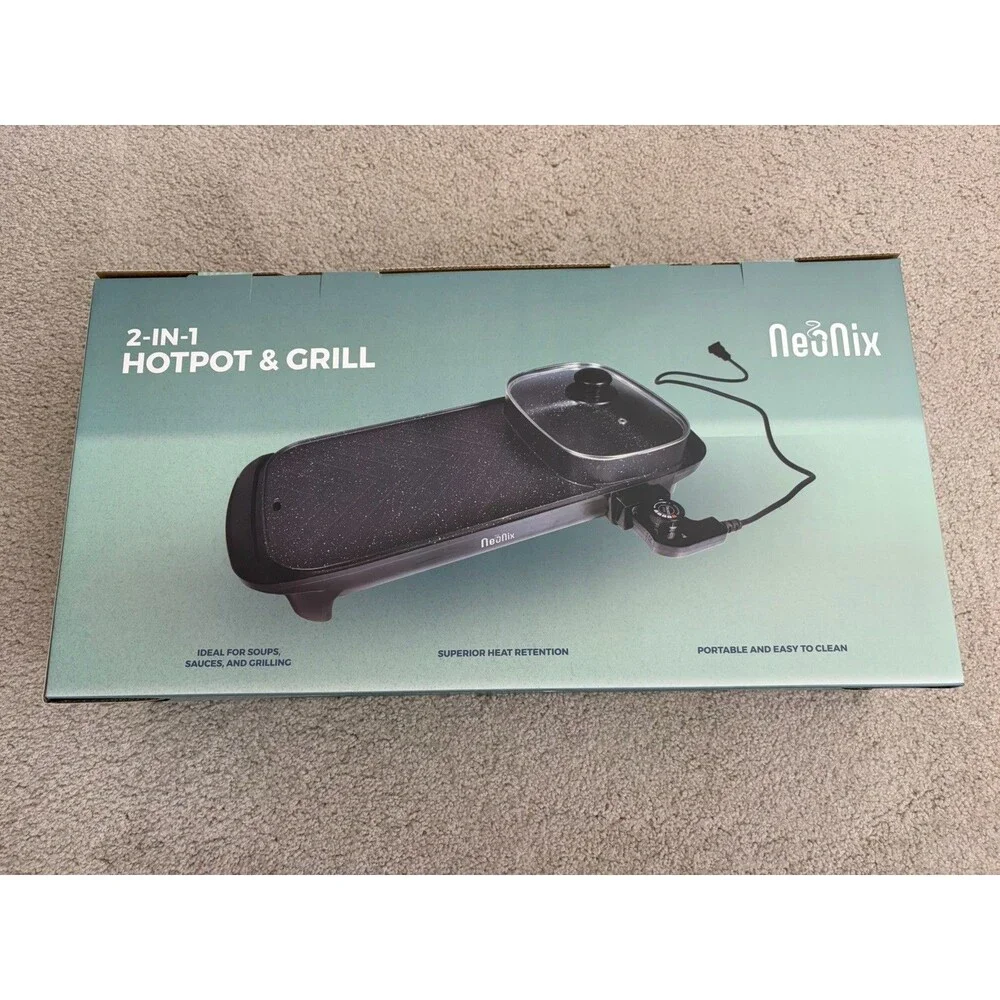Brand New In Box Neonix 2-In-1 Hotpot And Grill